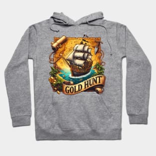 Pirate Ship, Gold Hunt Hoodie